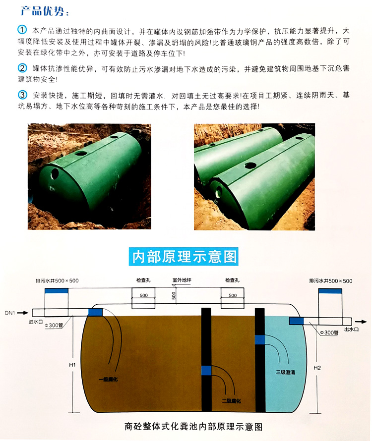 隆安玻璃钢化粪池